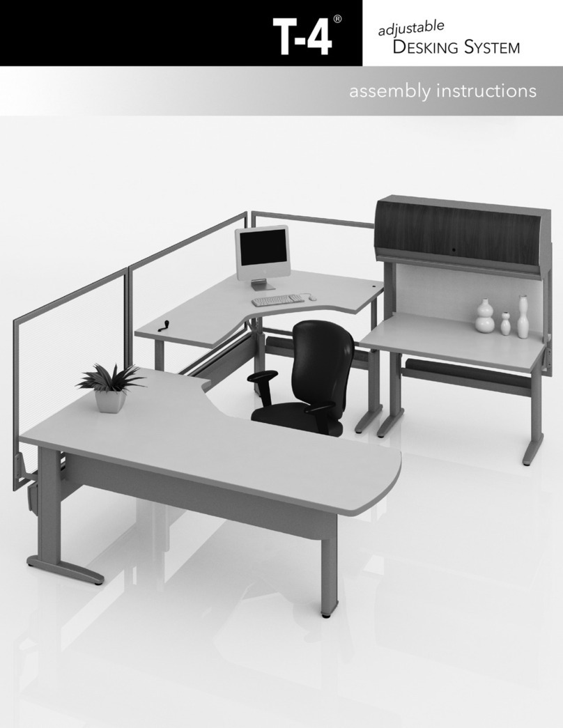 BCE T-4 adjustable DESKING SYSTEM Assembly instructions