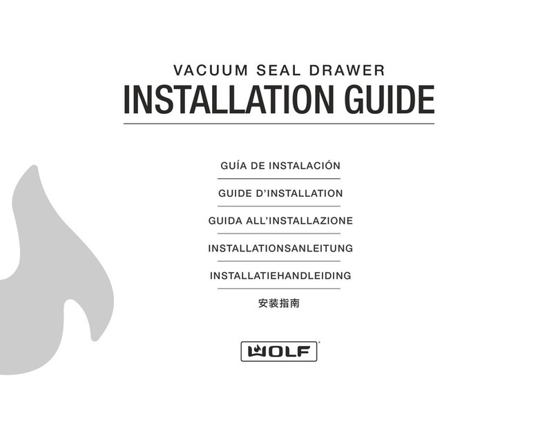 Wolf VACUUM SEAL DRAWER installation guide