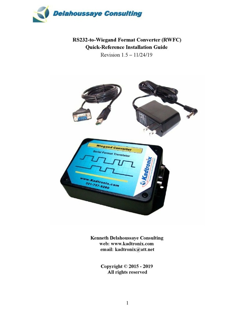 Kadtronix RWFC Quick Reference Installation Guide