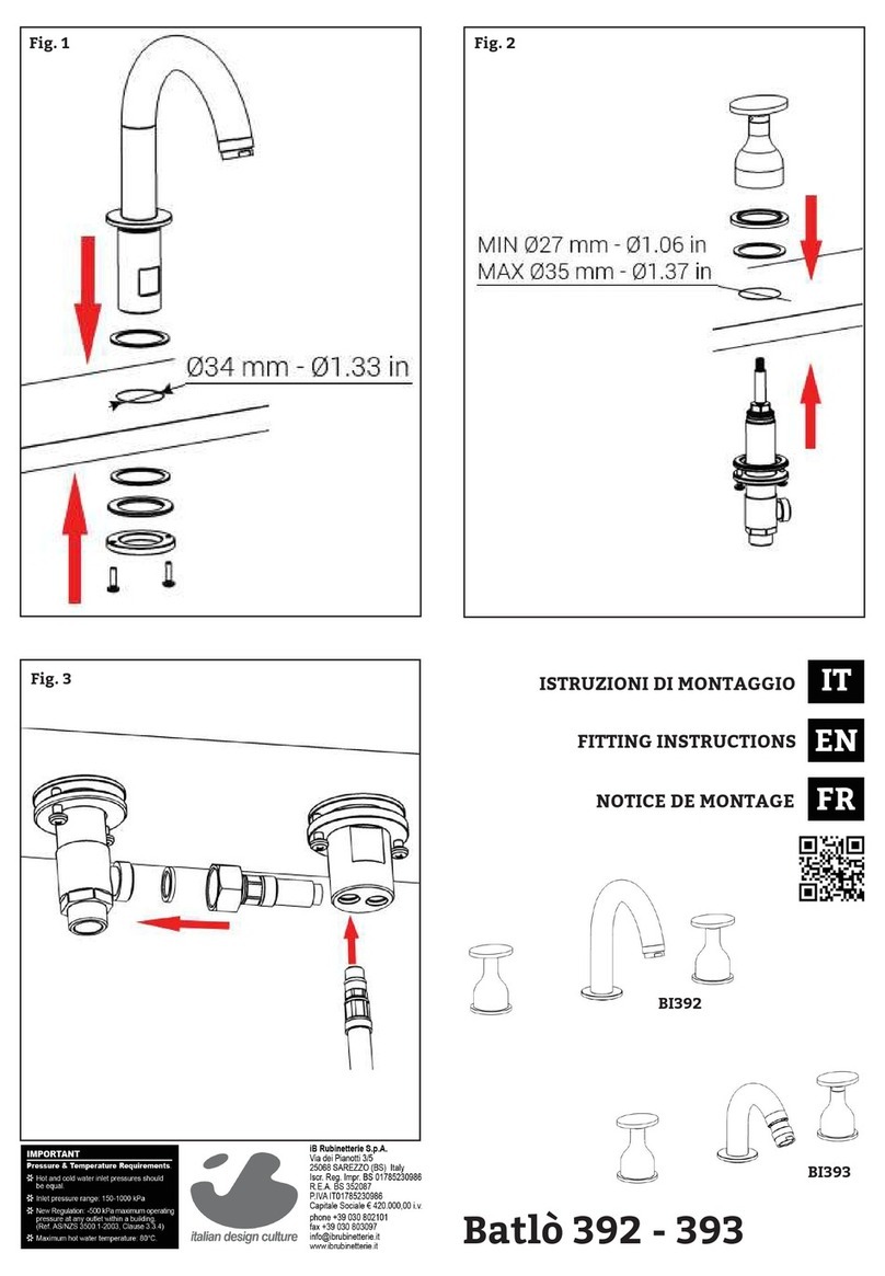 IB RUBINETTI Batlo BI392 Fitting instructions