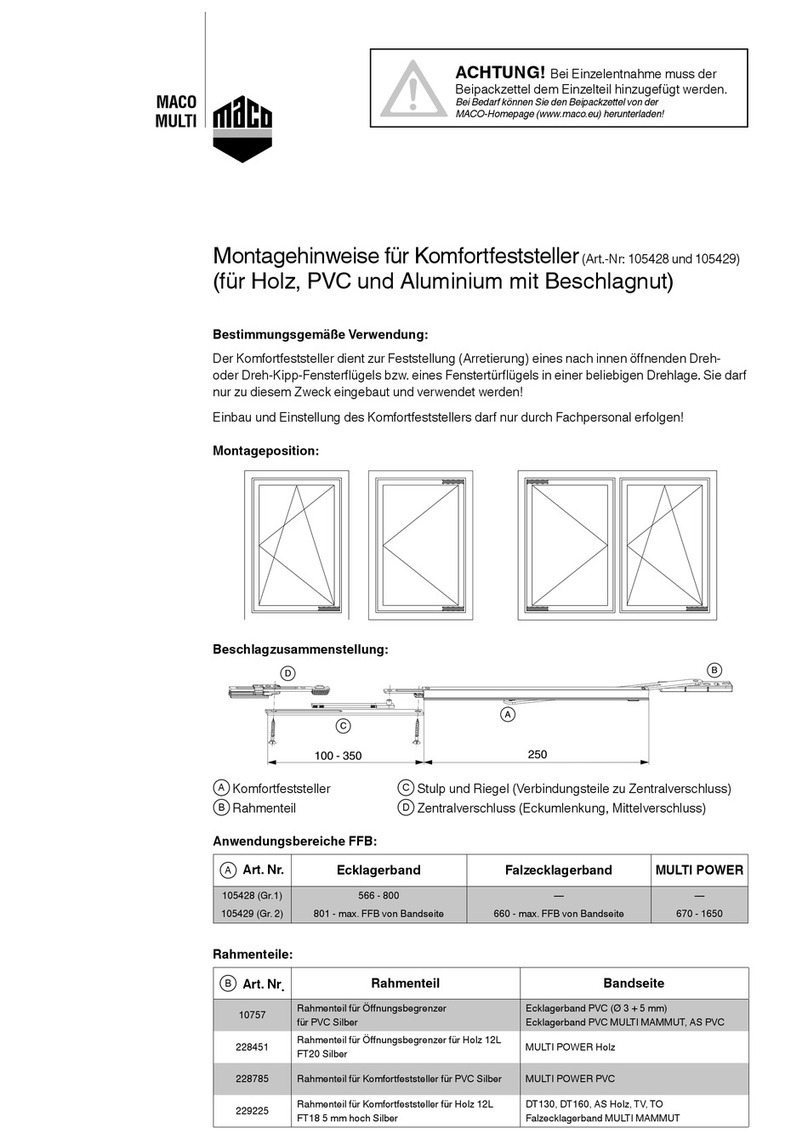 Maco 105428 User manual