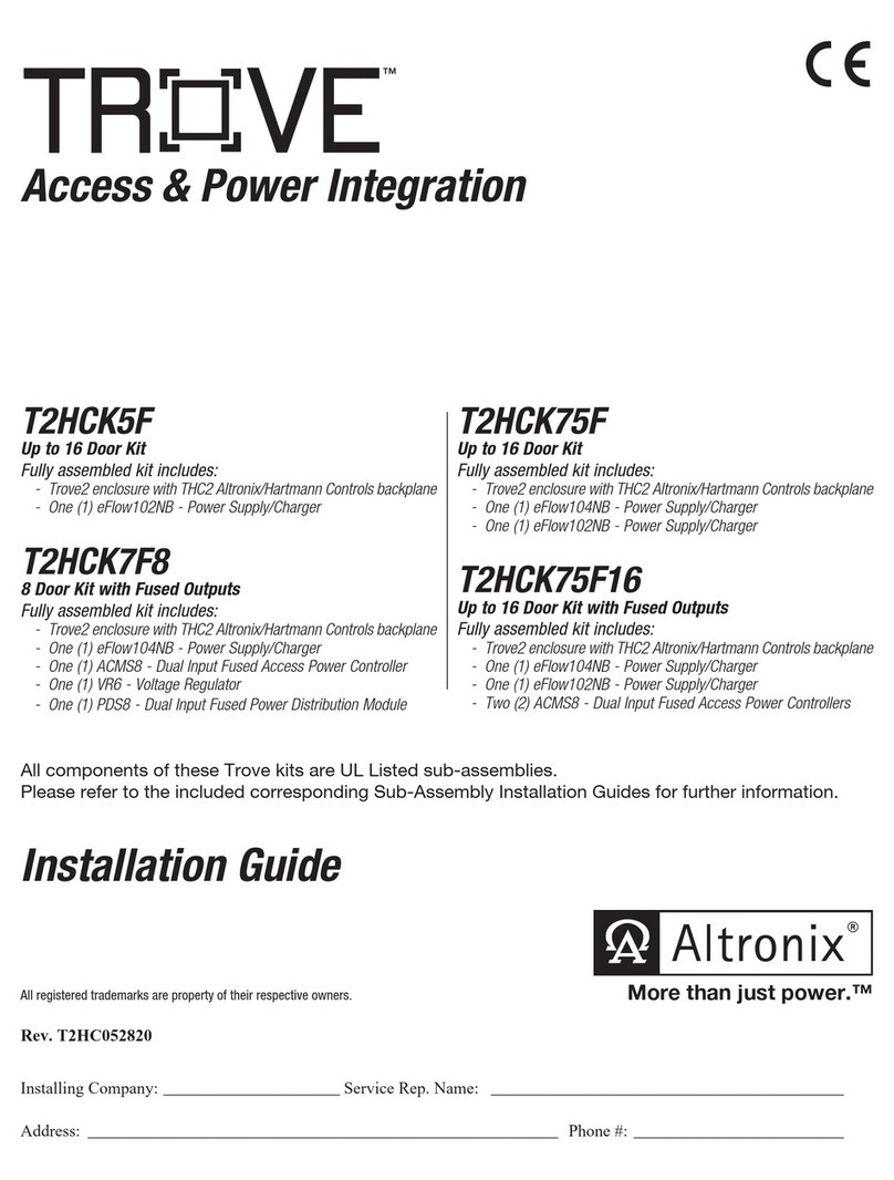 Altronix Trove T2HCK5F User manual