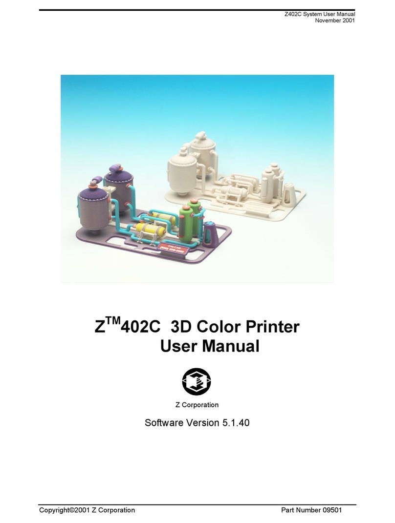 Zcorporation Z402C user manual