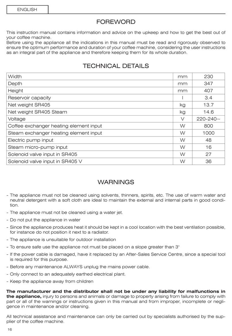 Sanremo SR405 User instructions
