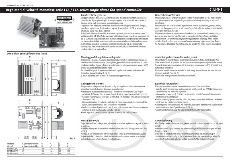 Carel FCS Series User manual