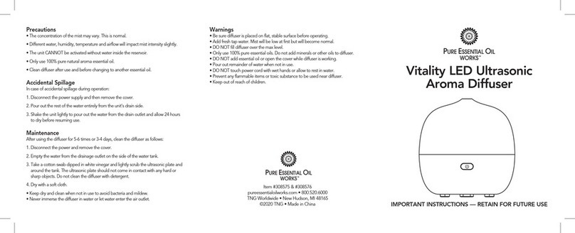 Pure Essential Oil Works 308575 Important instructions