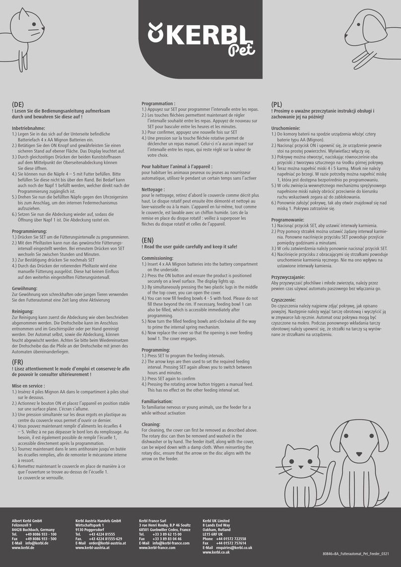 Kerbl 80846 quick start guide
