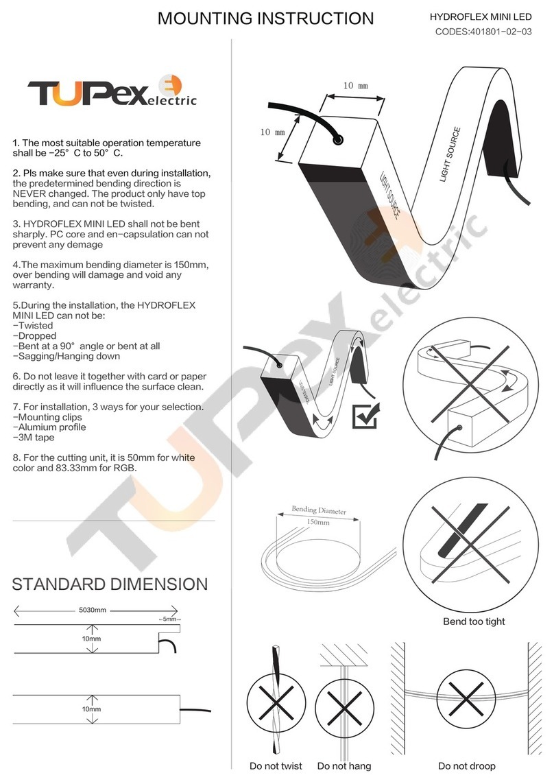 Tupex Electric HYDROFLEX MINI LED Mounting instruction