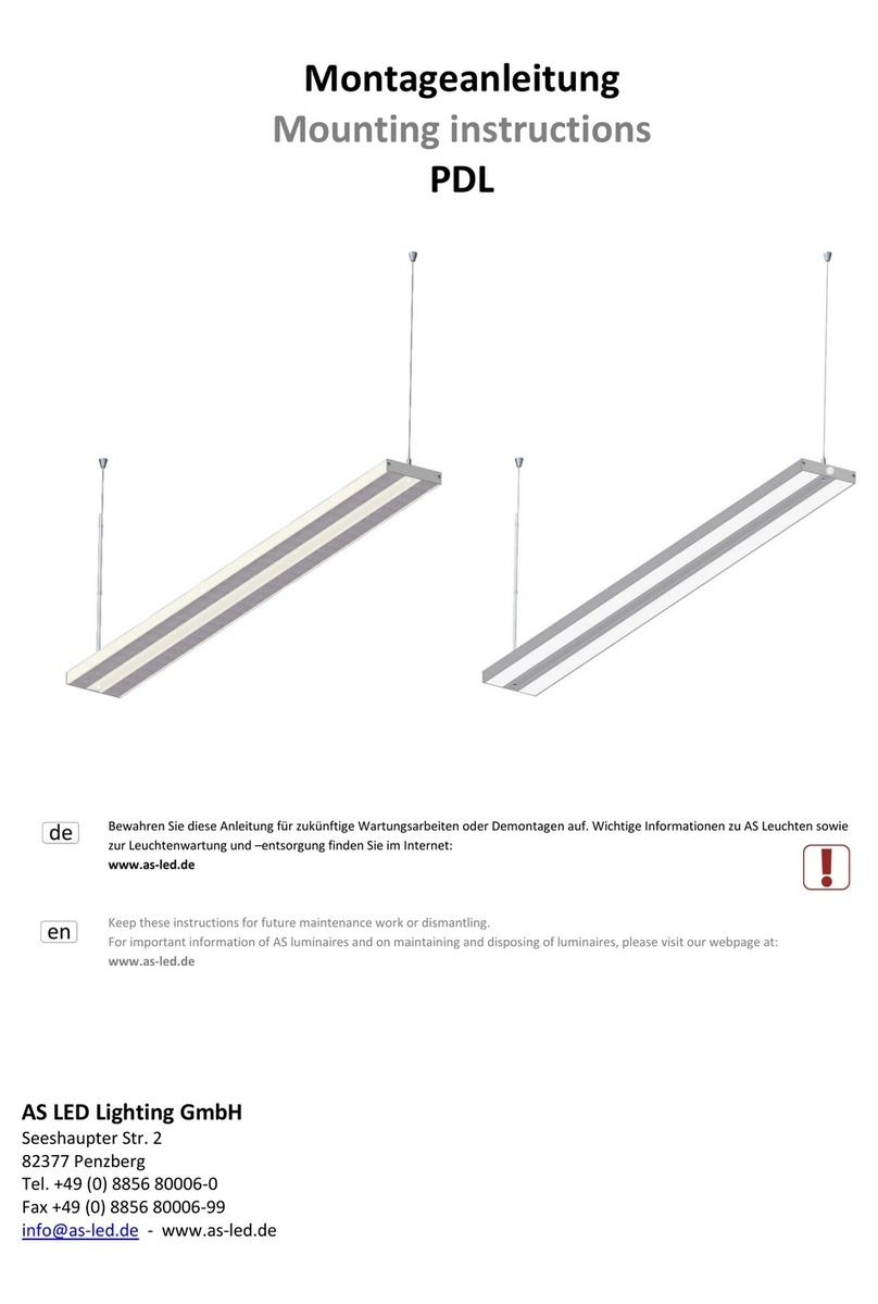 AS LED Lighting PDL Series Mounting instructions