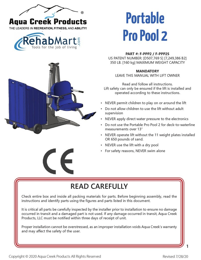 aqua greek products Portable Pro Pool 2 manual