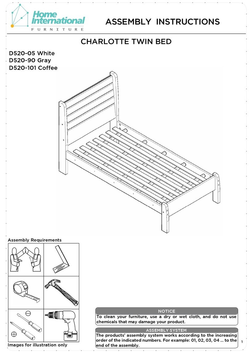 Home International Furniture CHARLOTTE D520-05 Assembly instructions
