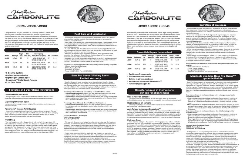 Johnny Morris CarbonLite JCS20 quick start guide