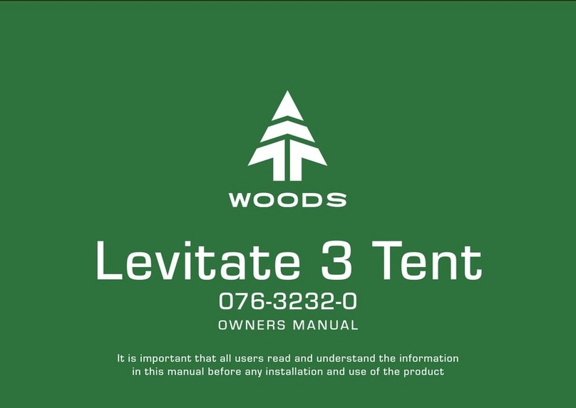 Woods Levitate 3 Tent owner's manual Woods Levitate 3 Tent owner's manual