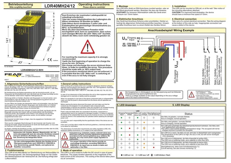 FEAS LDR40MH24/12 operating instructions