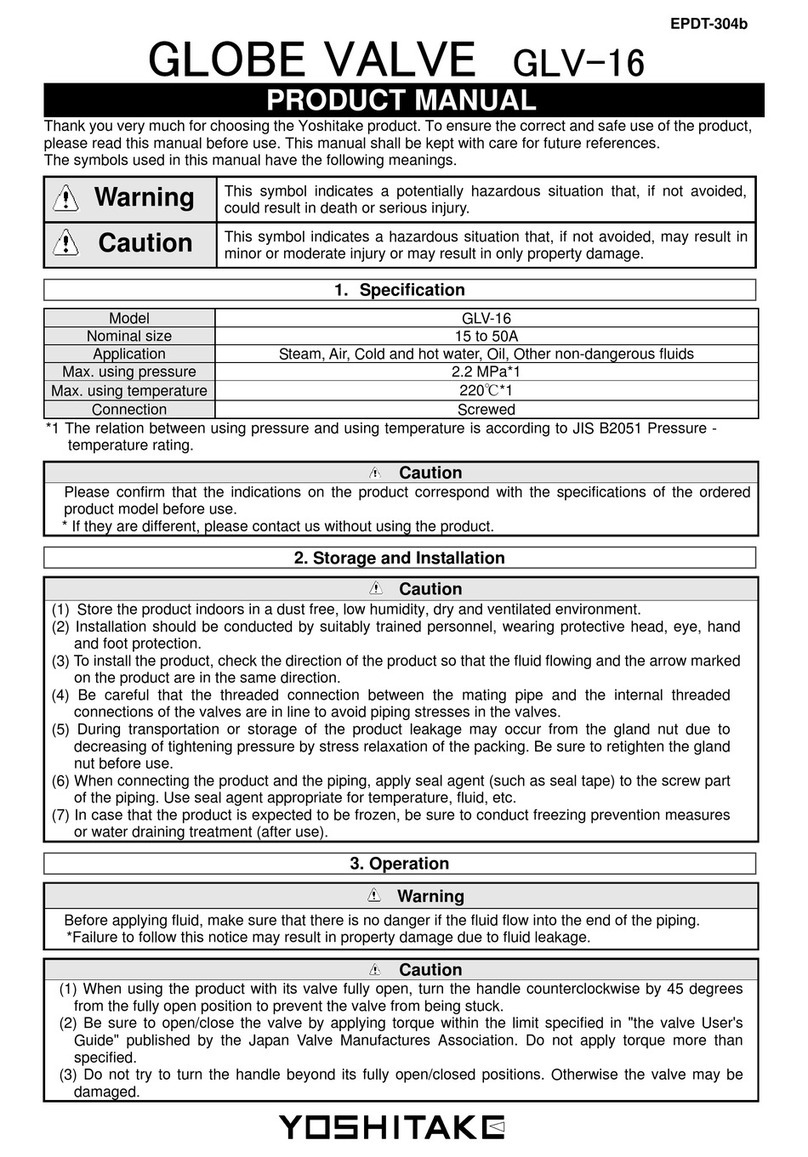 Yoshitake GLV-16 User manual