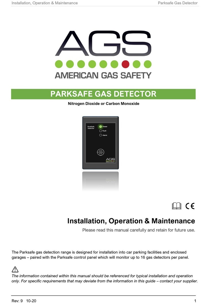 AGS PARKSAFE GAS DETECTOR Owner's manual