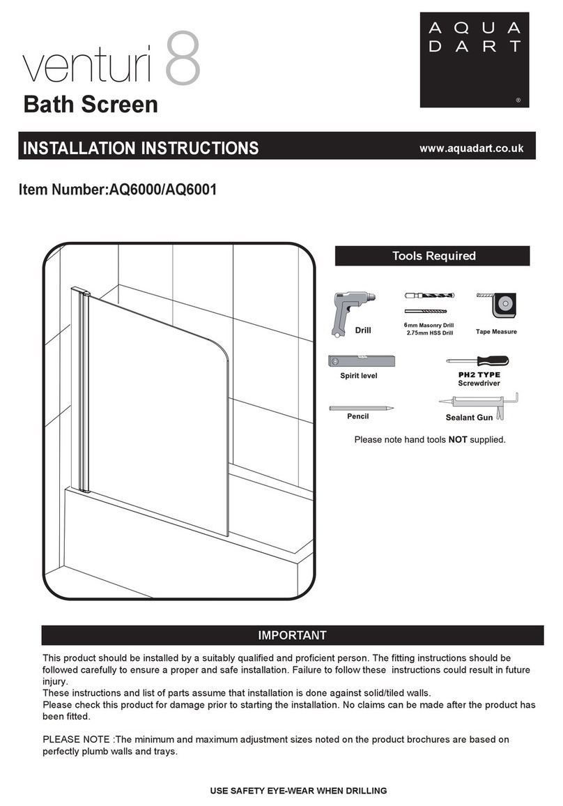 Aquadart Venturi 8 installation instructions