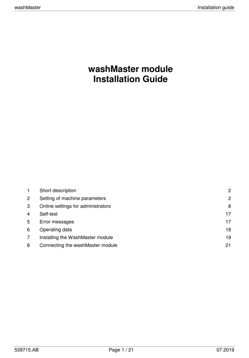 Schulthess washMaster module User manual