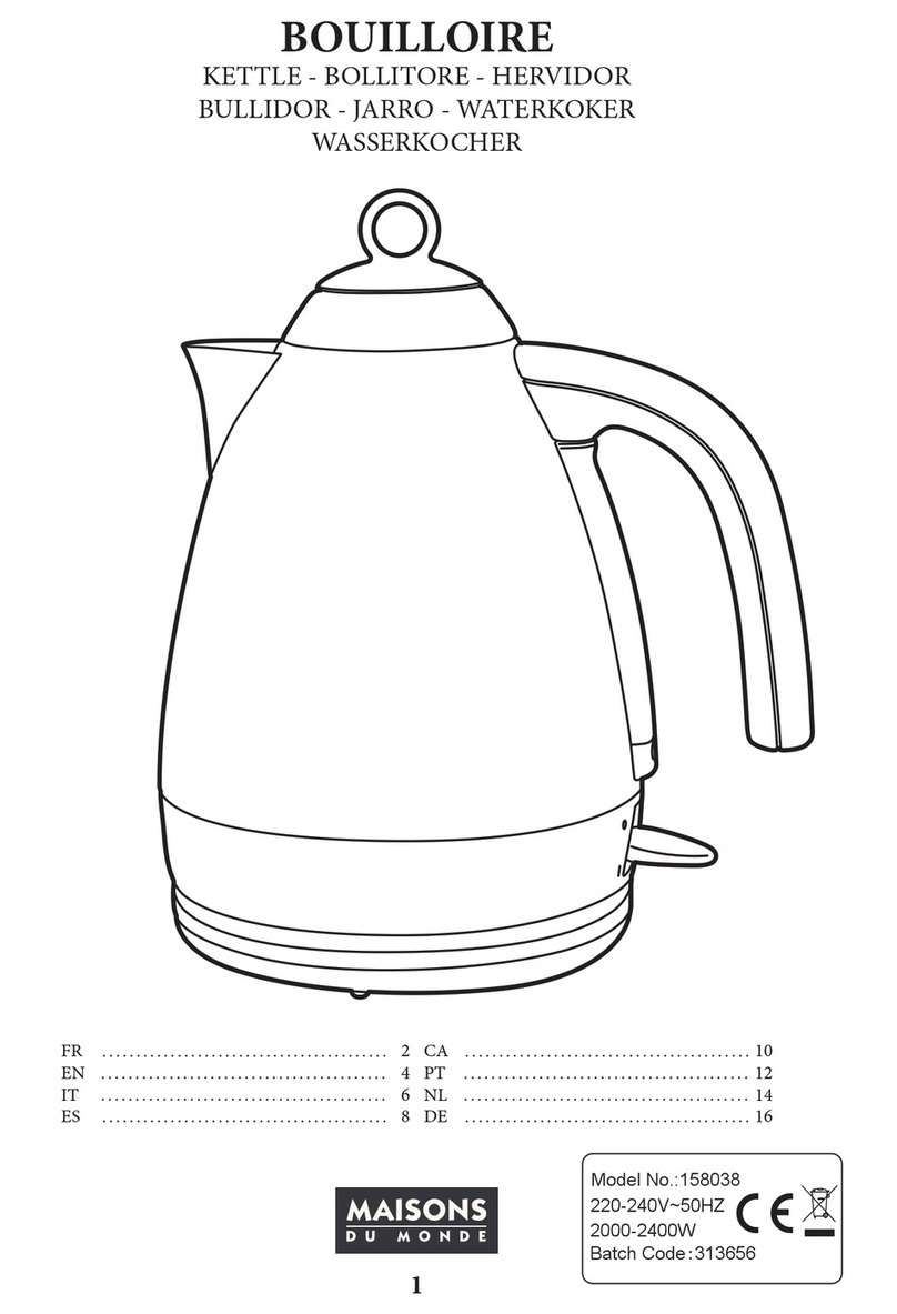 MAISONS DU MONDE 158038 manual