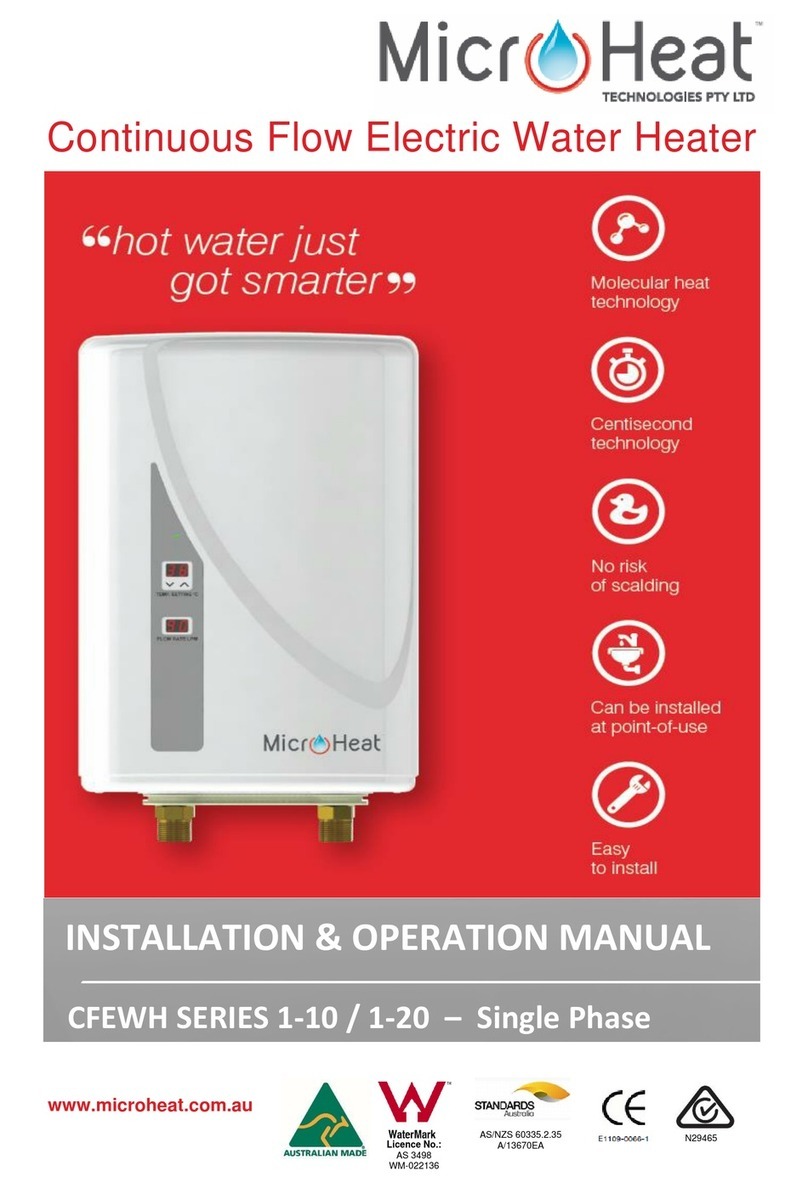 MicroHeat 1-10 CFEWH SERIES Installation & operation manual