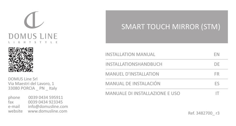 DOMUS LINE SMART TOUCH MIRROR installation manual DOMUS LINE SMART TOUCH MIRROR installation manual