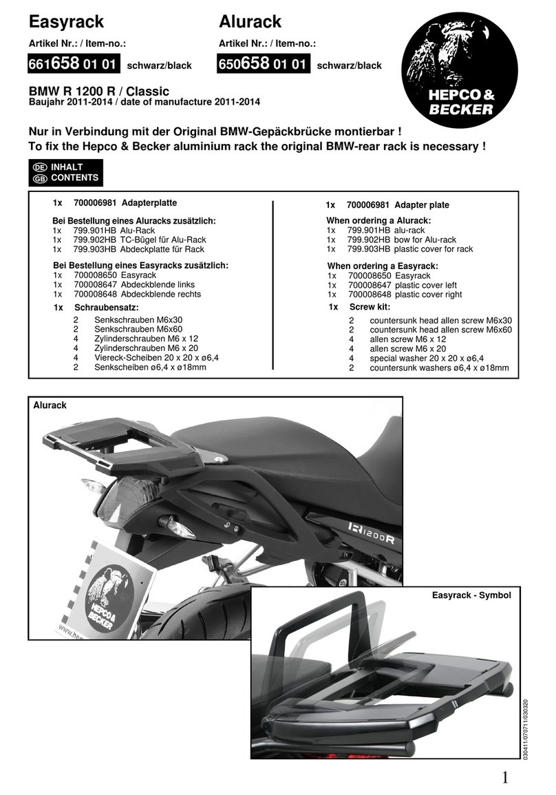 hepco & becker Easyrack 661658 01 01 User manual hepco & becker Easyrack 661658 01 01 User manual