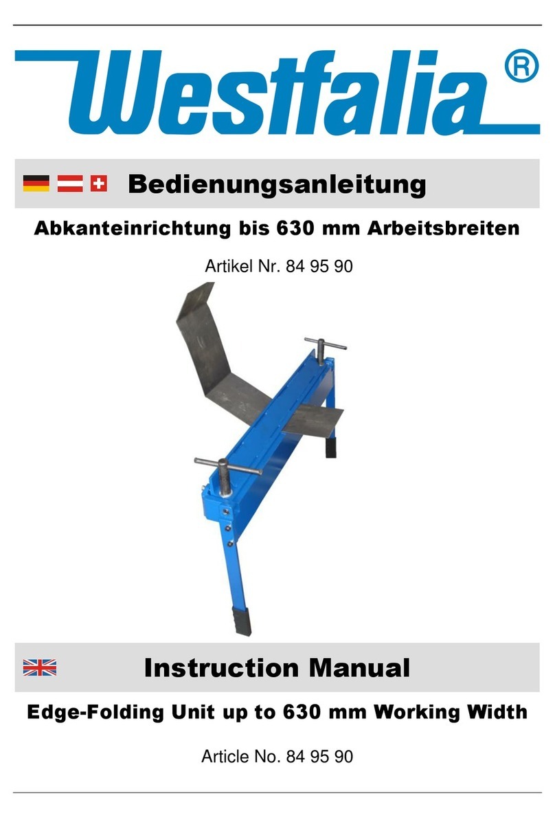 Westfalia 84 95 90 instruction manual