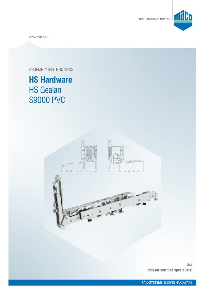 Maco RAIL-SYSTEMS S9000 PVC Aassembly Instructions Maco RAIL-SYSTEMS S9000 PVC Aassembly Instructions