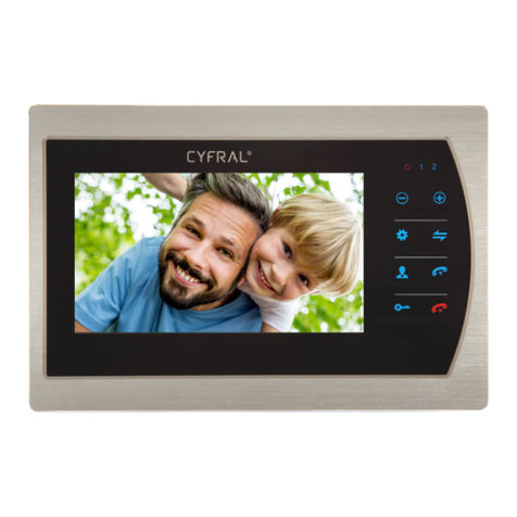 Cyfral VIDEOMONITOR V7 Operating, Installation and Programming Manual