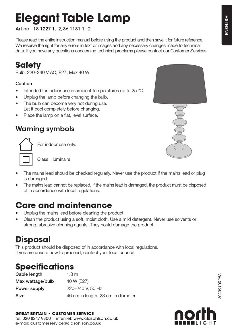 North Light Elegant instruction manual
