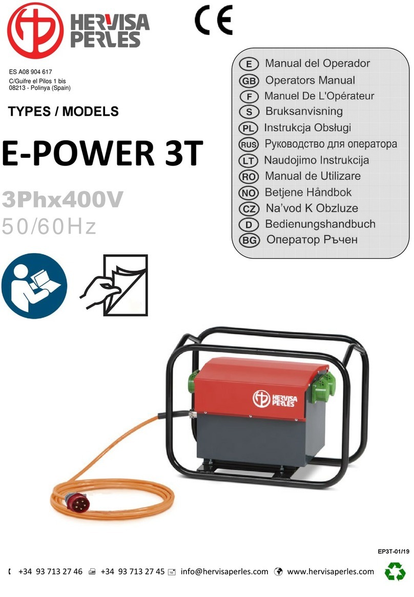 Hervisa Perles E-POWER 3T Operator's manual