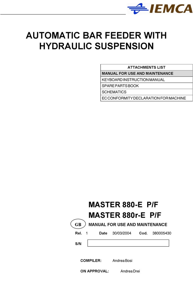 IEMCA MASTER 880-E P/F Manual for use and maintenance