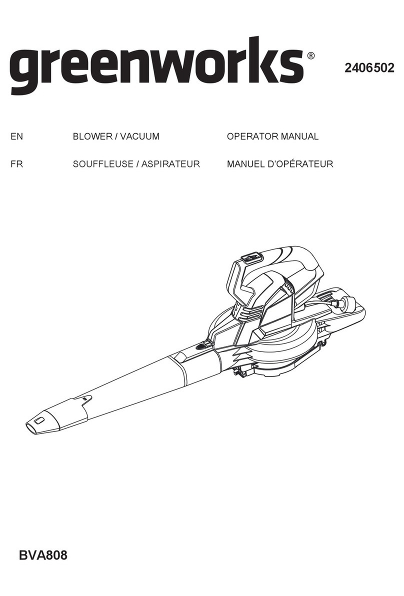 GreenWorks BVA808 Operator's manual