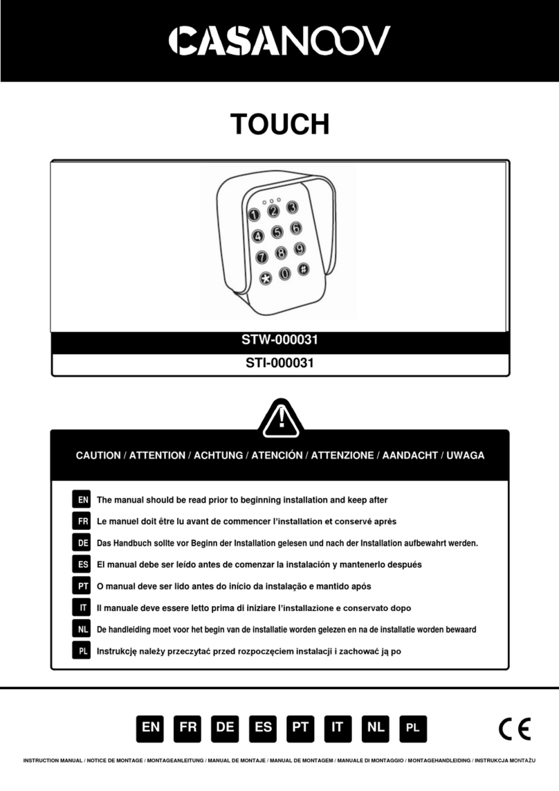 Casanoov TOUCH instruction manual