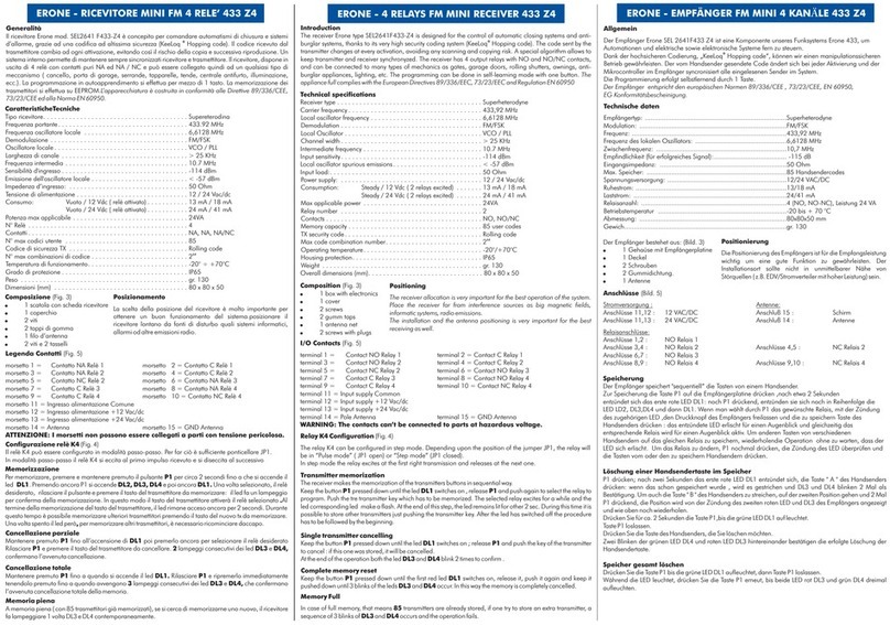 Erone SEL2641F433-Z4 User manual