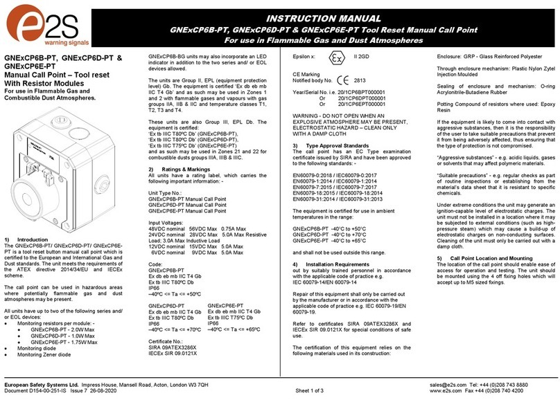 E2S GNExCP6B-PT instruction manual