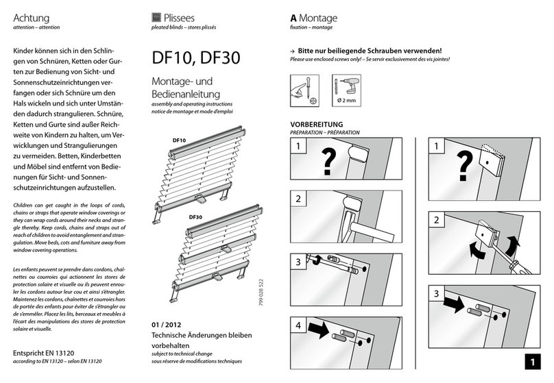 Plissees DF10 User manual
