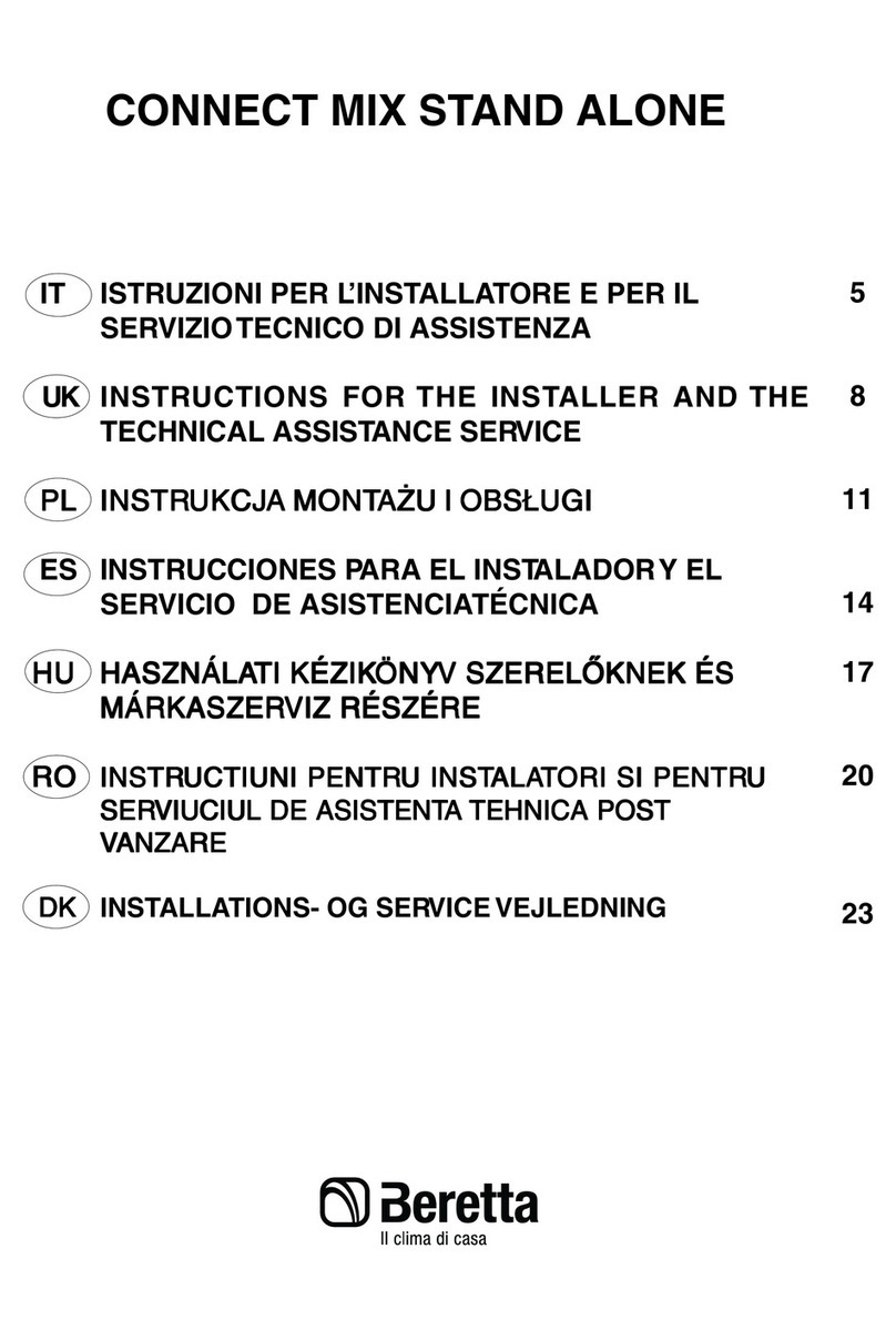 Beretta Connect MIX STAND ALONE INSTRUCTIONS FOR THE INSTALLER AND THE TECHNICAL ASSISTANCE SERVICE Beretta Connect MIX STAND ALONE INSTRUCTIONS FOR THE INSTALLER AND THE TECHNICAL ASSISTANCE SERVICE