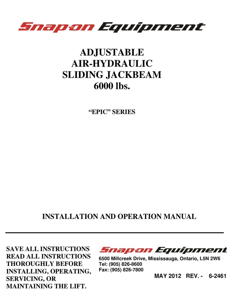 Snap-on Equipment Epic EELR132AJK User manual