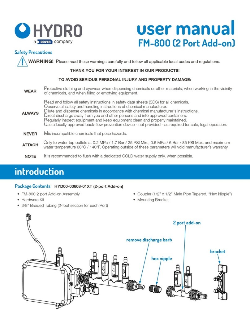 Dover Hydro FM-800 user manual