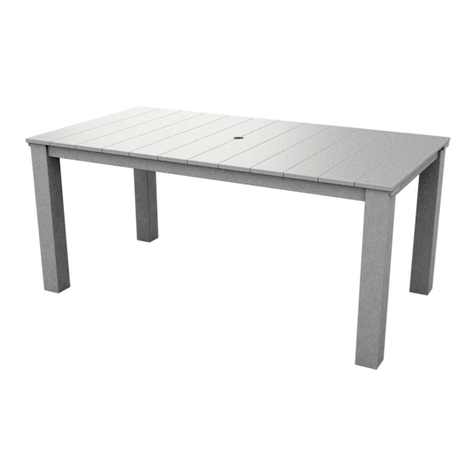 Sister Bay Milano Dining Table MMIL-DT Assembly instructions
