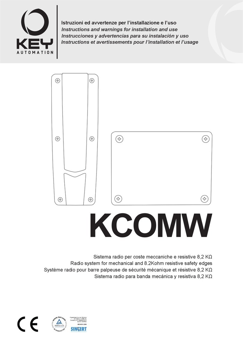 Keyautomation KCOMW Instructions and warnings for installation and use