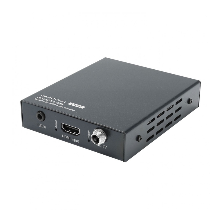 Sommer Cable CARDINAL DVM-HDT-AUDEX user manual