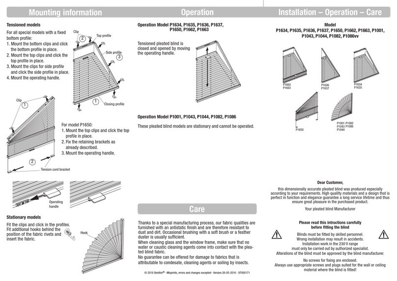 Benthin P1634 Parts list manual