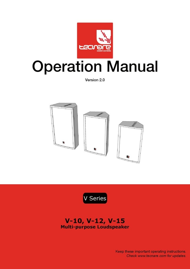 Tecnare Sound Systems V Series Operation manual