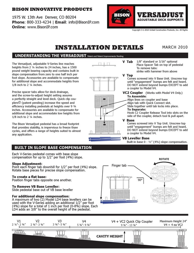 Bison VERSADJUST Installation details