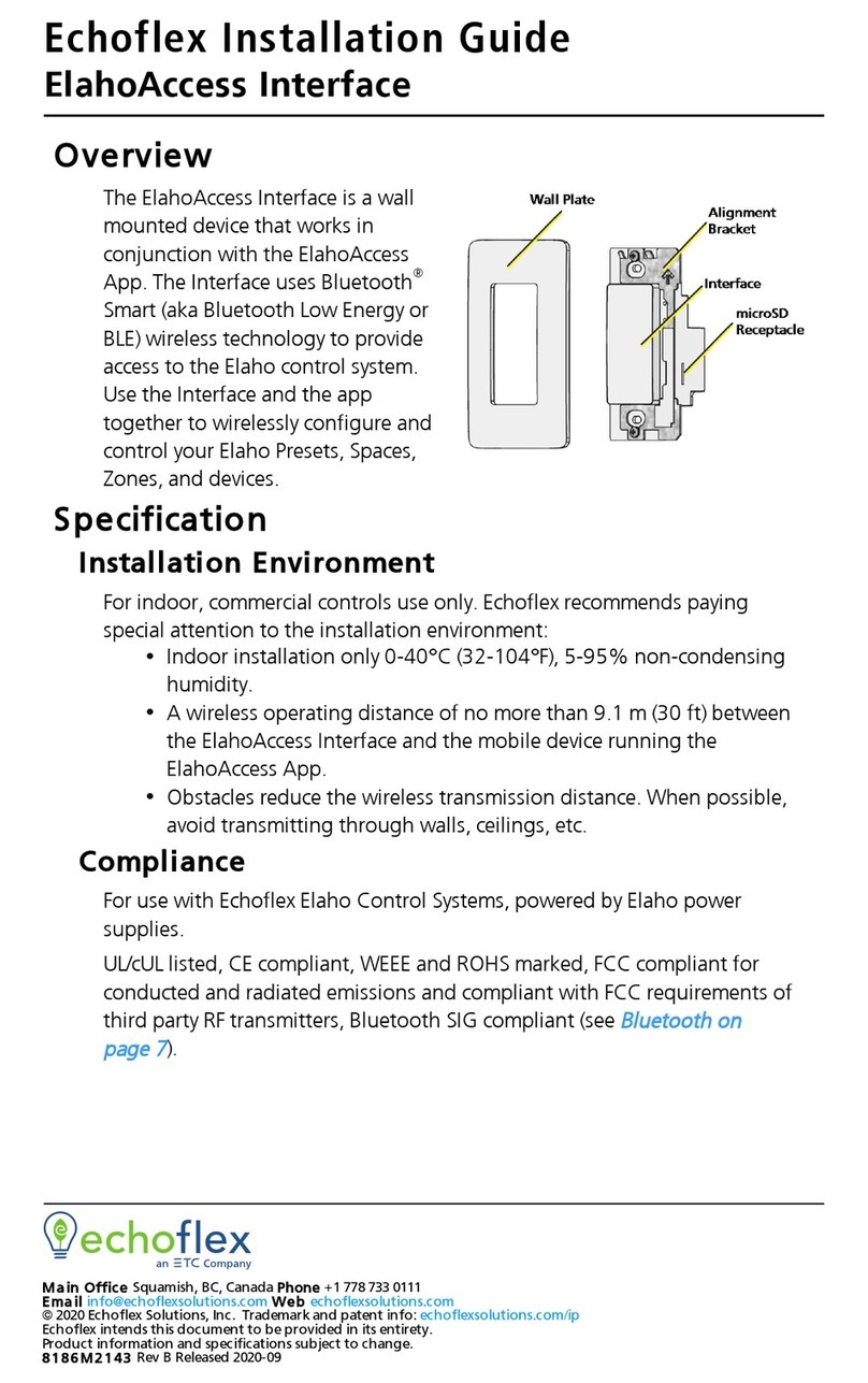 echoflex ElahoAccess Interface User manual