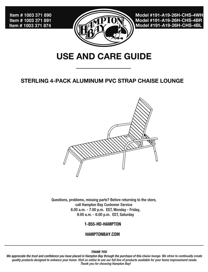 HAMPTON BAY STERLING 191-A19-26H-CHS-4WH Use and care guide