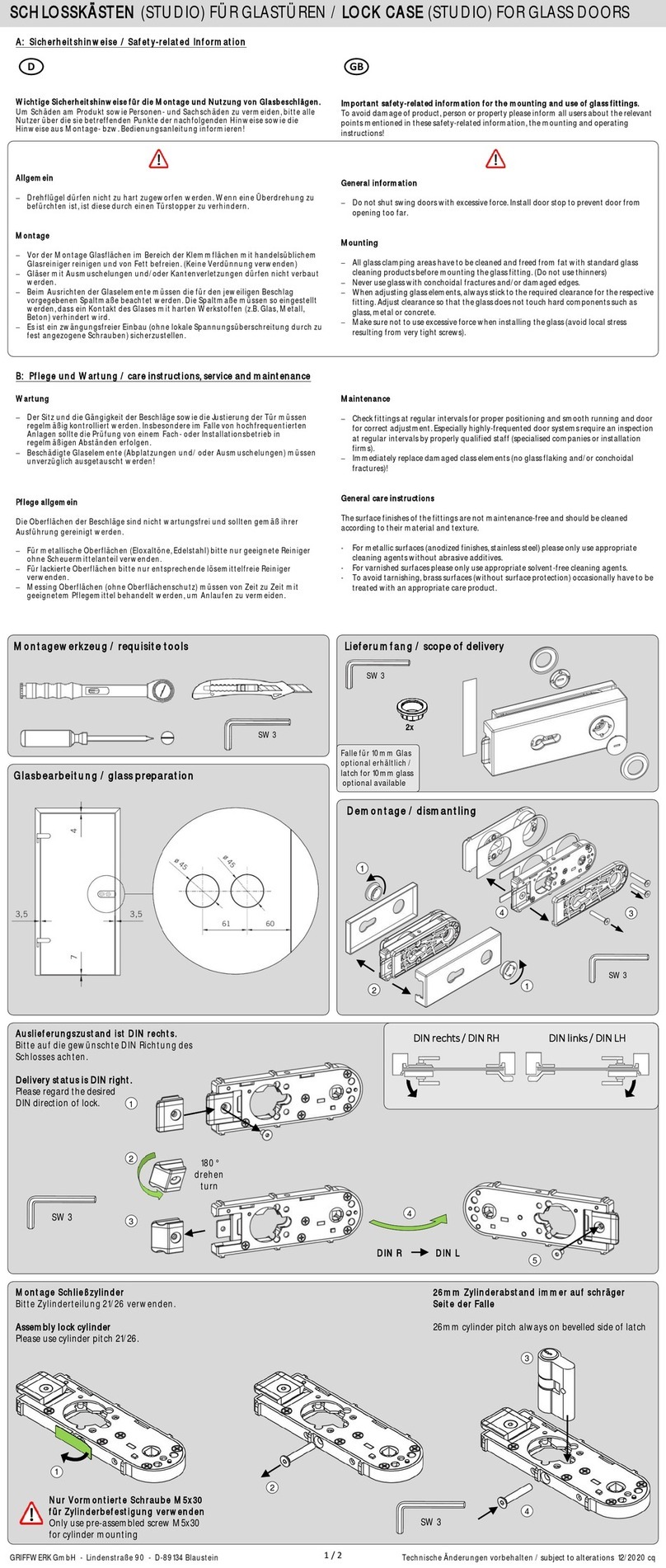 Griffwerk PURISTO S User manual Griffwerk PURISTO S User manual