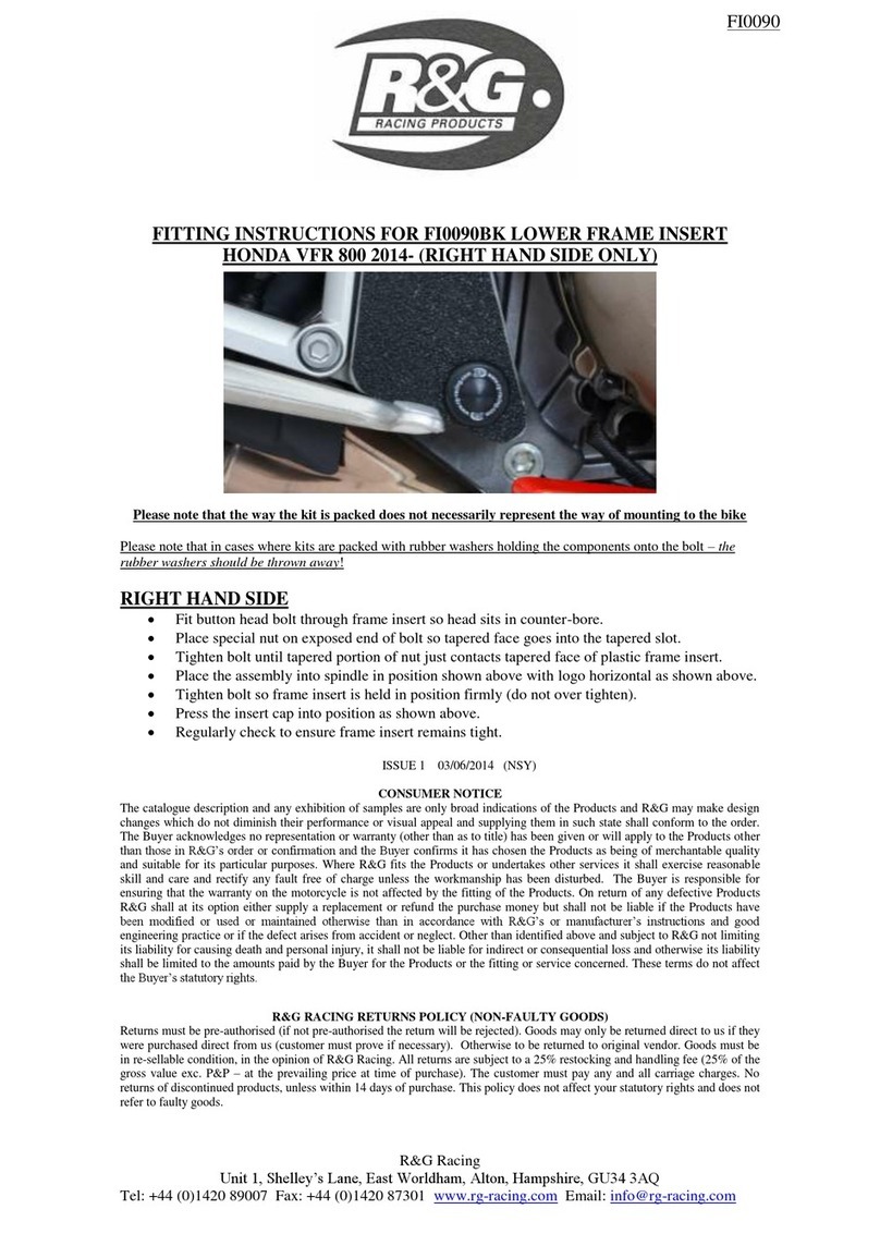 R&G FI0090BK Fitting instructions